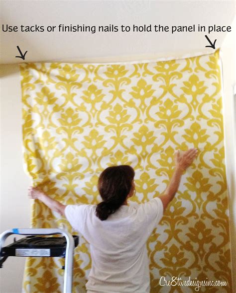 how to attach metal wall fabric covering to wall|best way to cover walls.